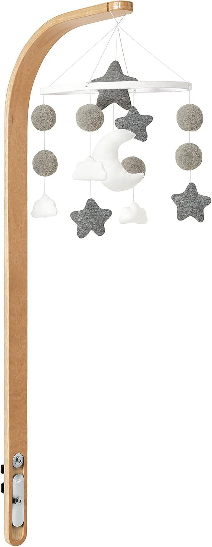 Snuz Mobile - Soft Baby Cot Mobile for SnuzPod and SnuzKot with Stars, Moon and Clouds Design - N... | Amazon (UK)