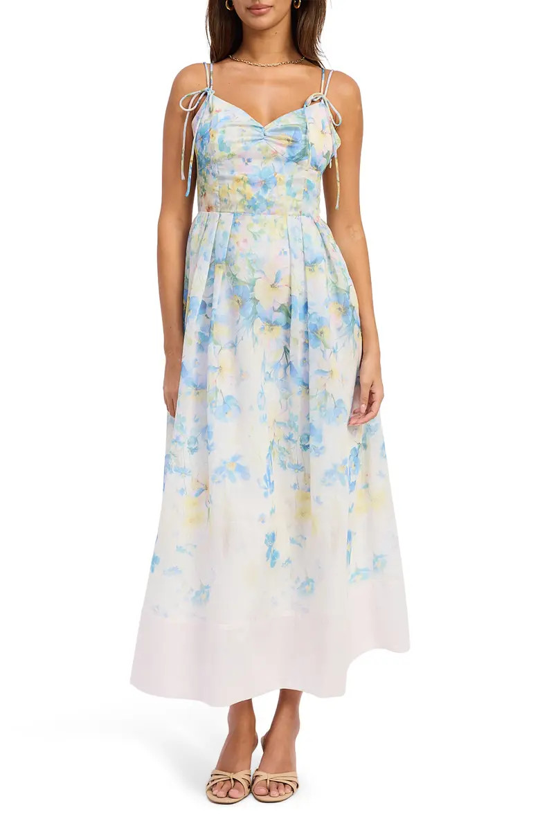Vivian Tie Straps Midi Dress | Nordstrom