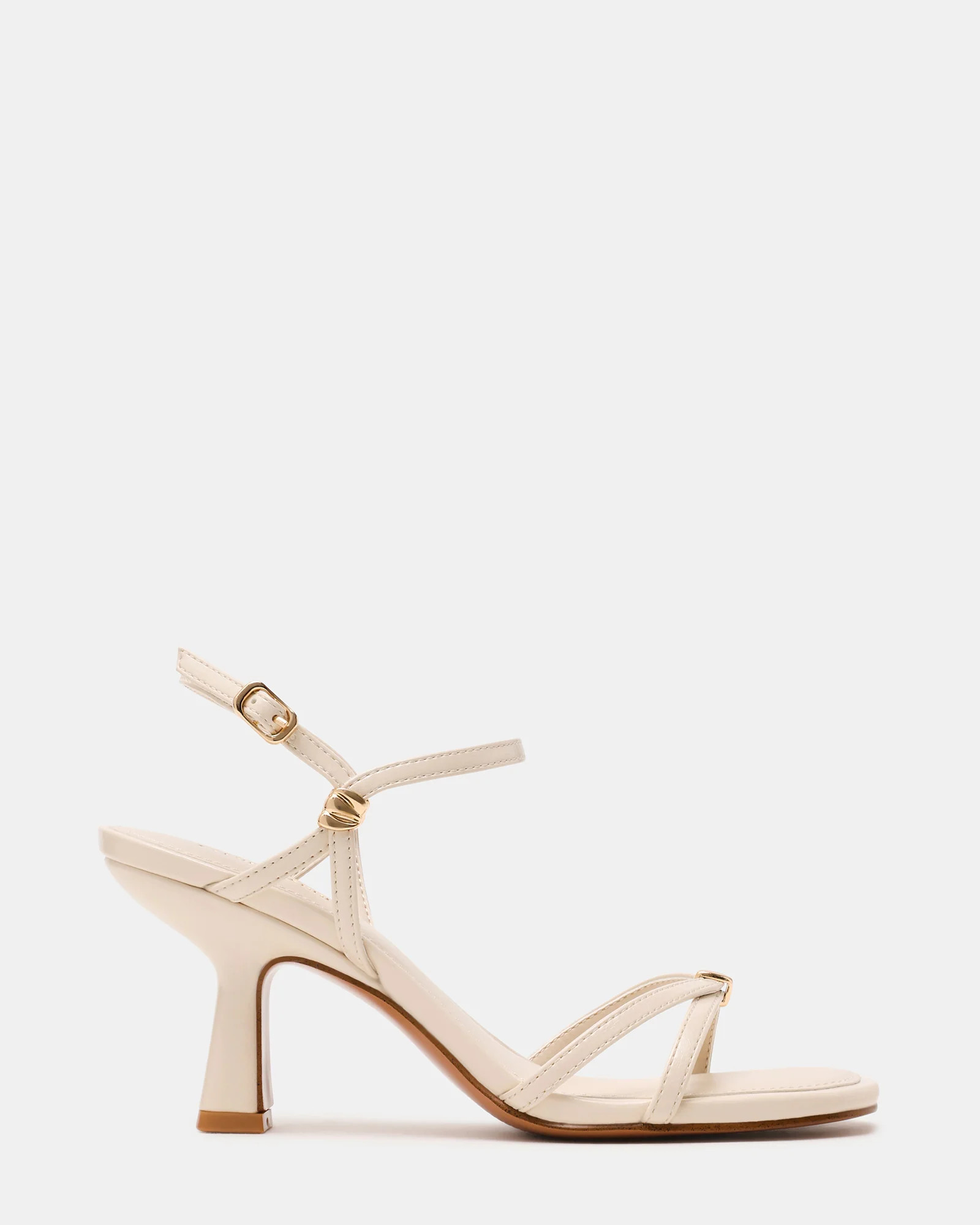 POSY Bone Gold-Detail Strappy Square-Toe Women's Heel | Steve Madden (US)