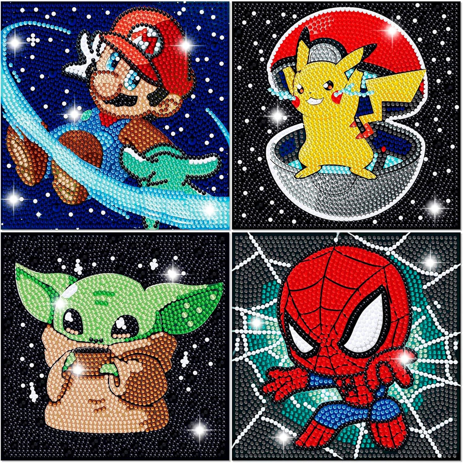 Diamond Art Kits for Kids - 4 Pack Diamond Art Painting Kits - Arts and Crafts for Kids Ages 8-12... | Amazon (US)