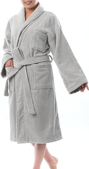 Alpine Swiss Blair Womens Cotton Terry Cloth Bathrobe Shawl Collar Velour Spa Robe | Amazon (US)