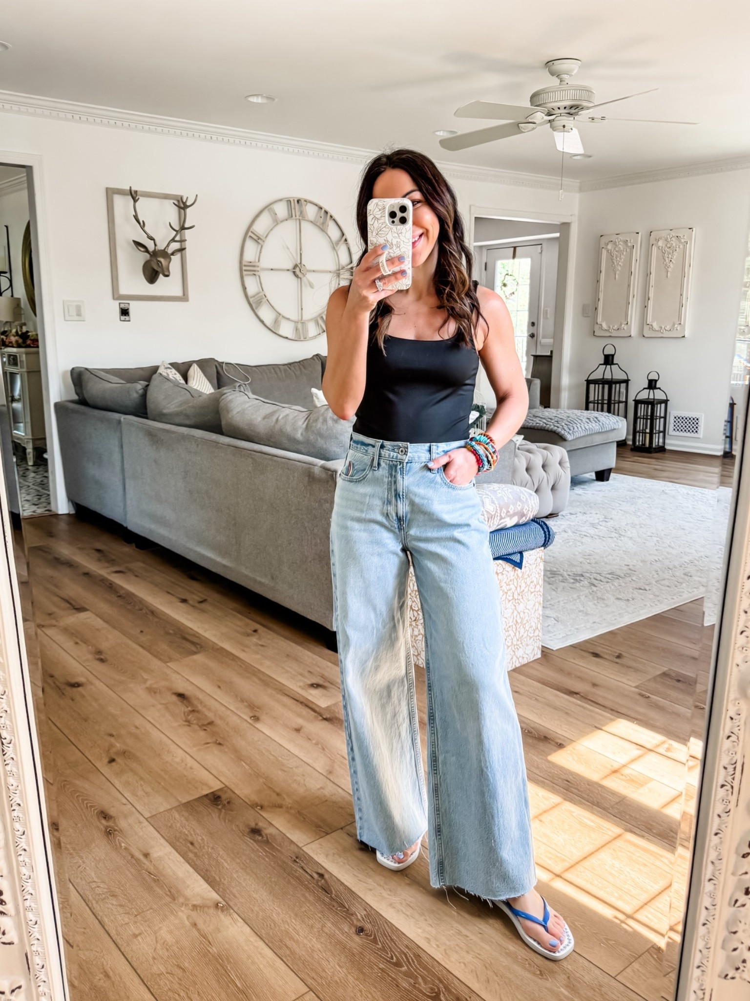 Abercrombie code AFSUMMER. Wide leg jeans 25. I cut them.

#LTKOver40 #LTKSaleAlert #LTKPetite