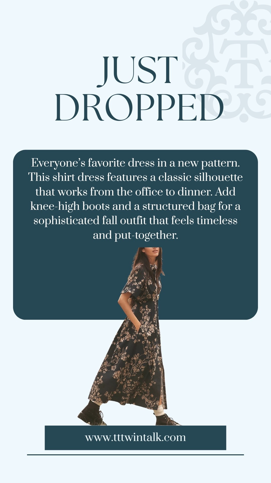 Everyone’s favorite dress in a new pattern. This shirt dress features a classic silhouette that works from the office to dinner. Add knee-high boots and a structured bag for a sophisticated fall outfit that feels timeless and put-together.

#LTKOver40 #LTKGiftGuide #LTKHoliday