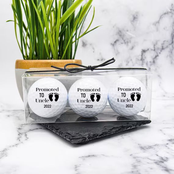 Promoted to Uncle, Custom Golf Balls, Pregnancy Reveal Gift, Uncle Gift, Uncle to Be Gift, Pregna... | Etsy (US)