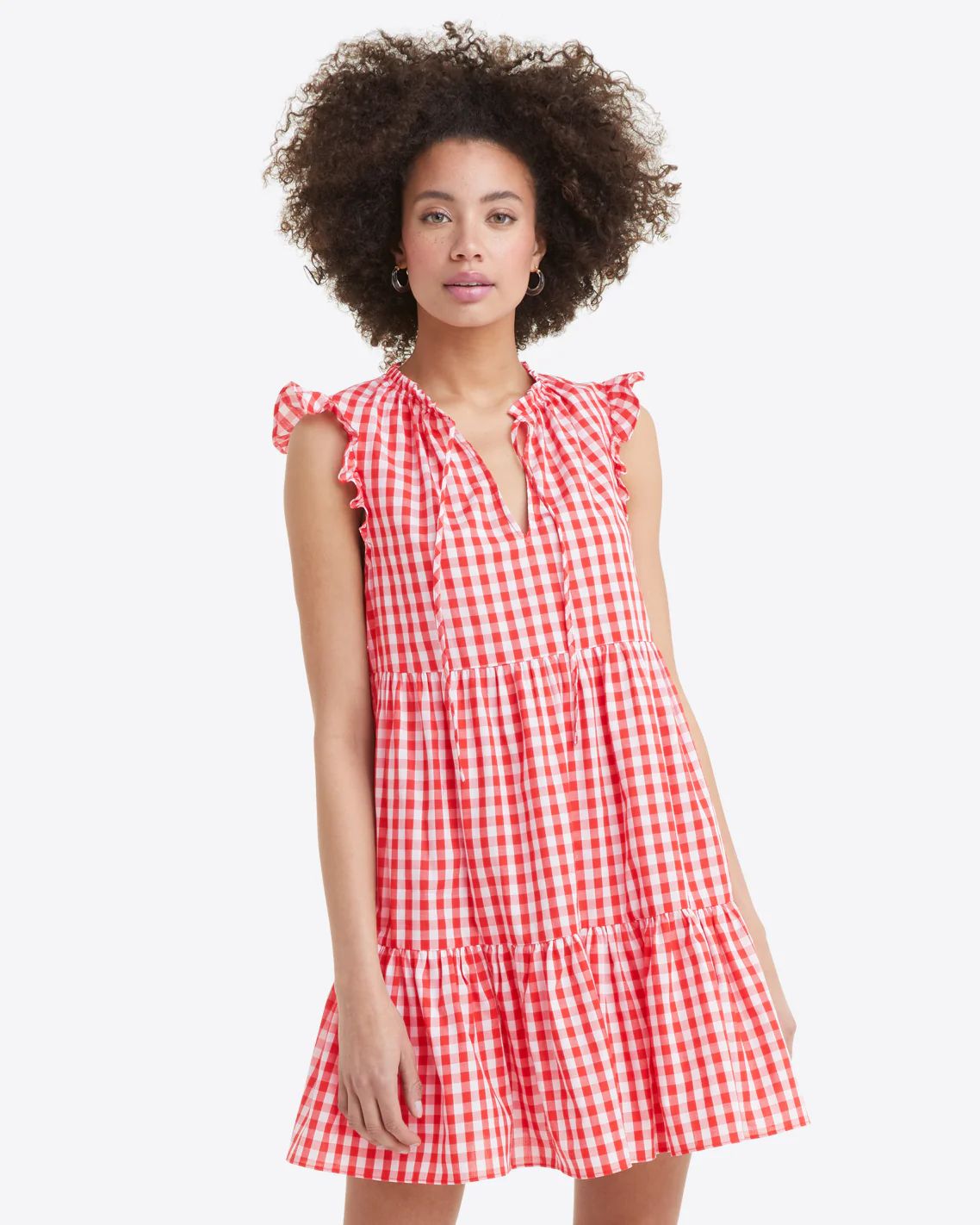 Connie Dress in Poppy Red Gingham | Draper James (US)