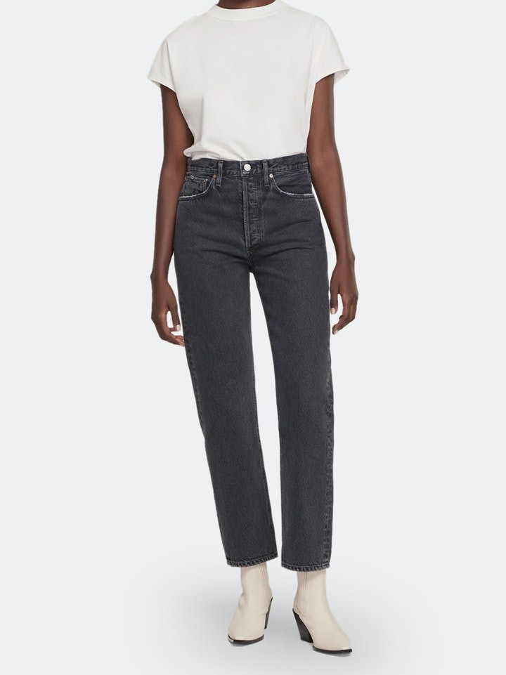 '90s Pinch Waist High Rise Straight Jeans | Verishop