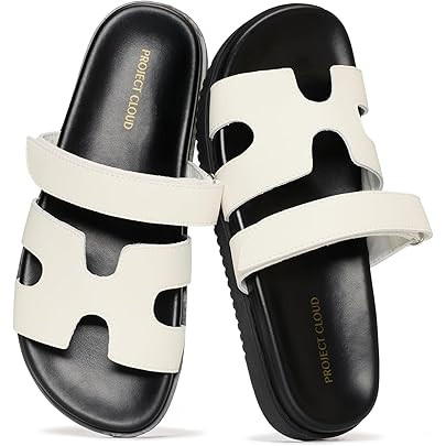 Project Cloud 100% Genuine Leather Sandals for Women Footwear - Stylish… | Amazon (US)