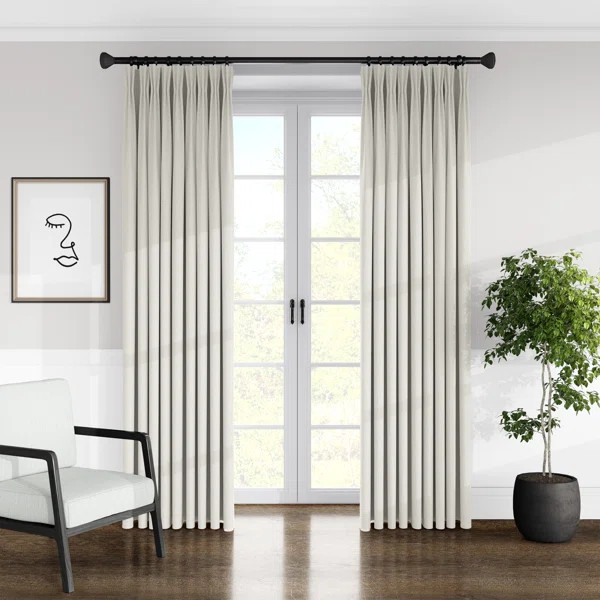 Phoenix Solid Room Darkening Pinch Pleat Drapery Panel | Wayfair Professional