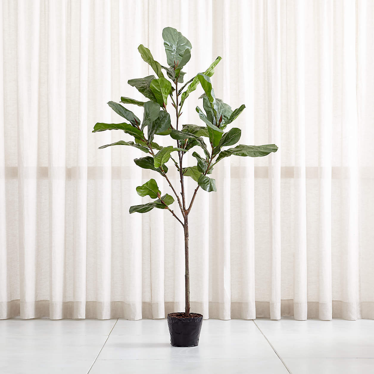 Artificial/Faux Fiddle Leaf Fig Tree 3.5' + Reviews | Crate & Barrel | Crate & Barrel