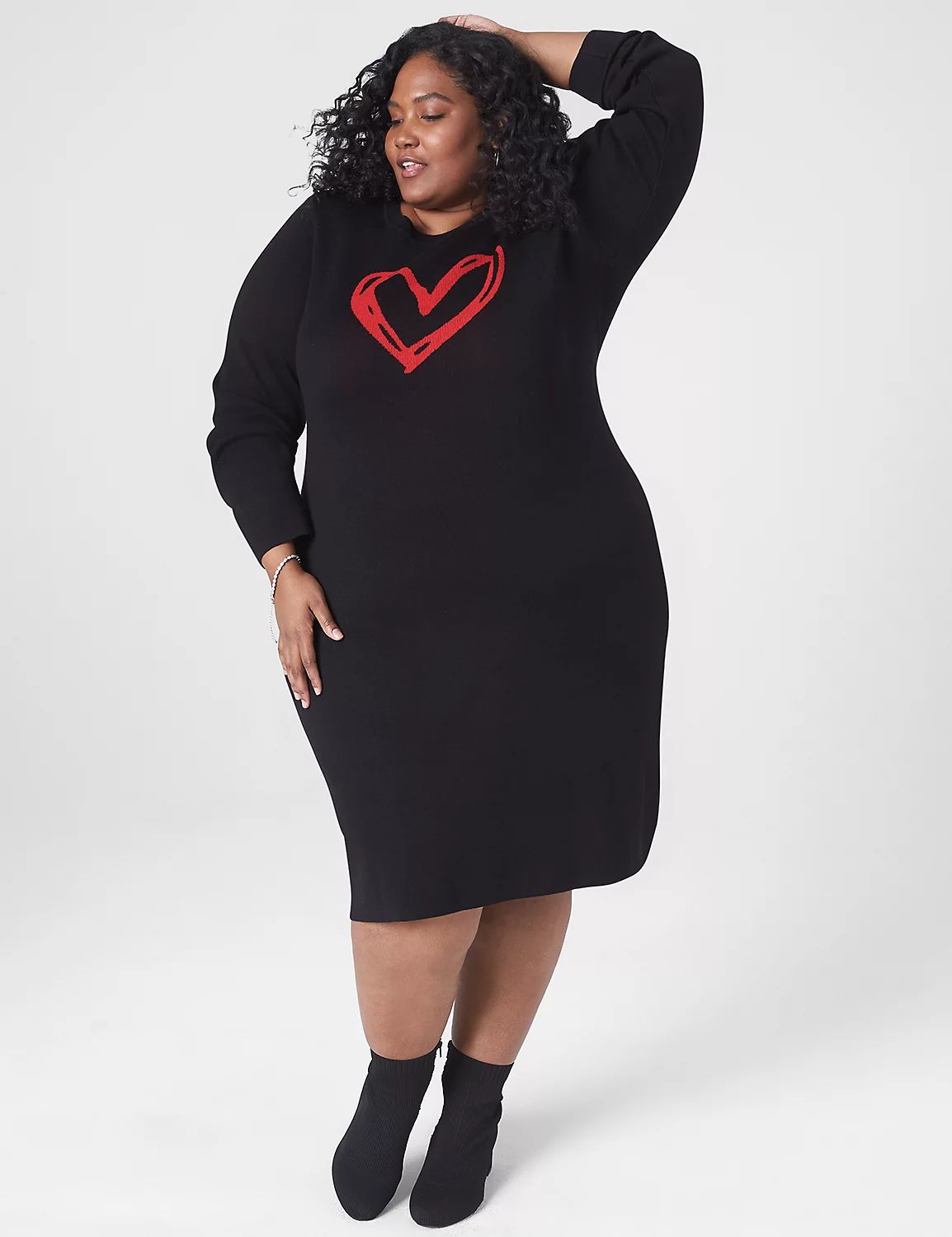 Heart Graphic Sweater Dress | LaneBryant | Lane Bryant (US)