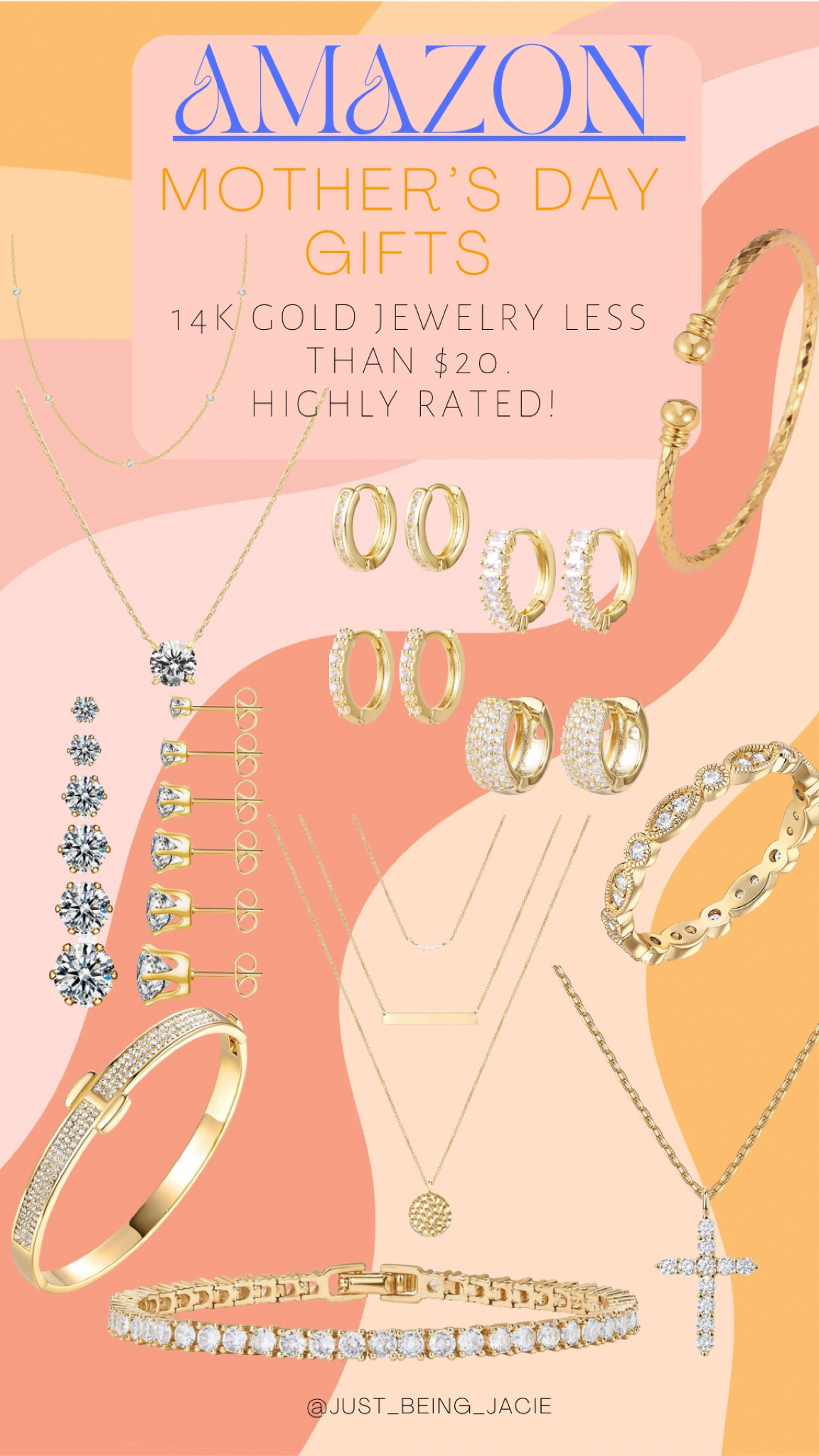 High quality jewelry is always a great idea for Mother’s Day gifts! These items are 14k gold plated, avg $15 and have great reviews! Most items also come in rose gold & silver🤗
#mothersdaygifts
#graduationgifts
#goldjewelry
#budgetjewelry 
#affordable jewelry 

#LTKunder50 #LTKGiftGuide #LTKSeasonal