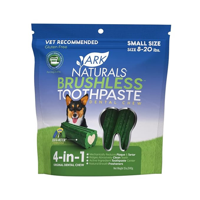 Ark Naturals Brushless Toothpaste, Dog Dental Chews for Small Breeds, Freshens Breath, Helps Redu... | Amazon (US)