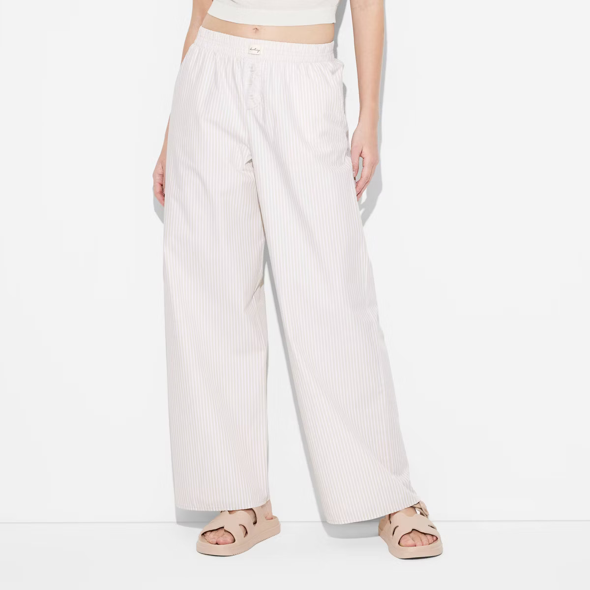 Women's Boxer Pants - Wild Fable™ Gray Striped XXS | Target