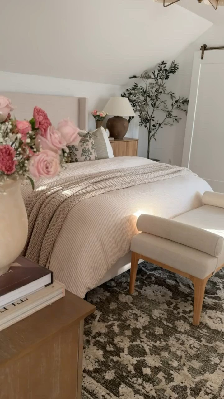there’s just something about a calm, neutral bedroom that makes a home feel instantly more cozy and elevated 🤎✨

the layered textures, warm wood tones, and soft spring details bring in that designer-inspired feel while still keeping the space relaxed, inviting, and easy to live in. 🌿

I love creating bedrooms that feel like a retreat at the end of the day… and this one is officially one of my favorite cozy spaces in our home. 😍

#bedroomdecor #neutralhome #modernorganic #cozyhome #designerlookforless #springdecor #bedroominspo #homedecor #LTKHome #LTKSaleAlert #LTKSeasonal

#LTKHome #LTKSaleAlert