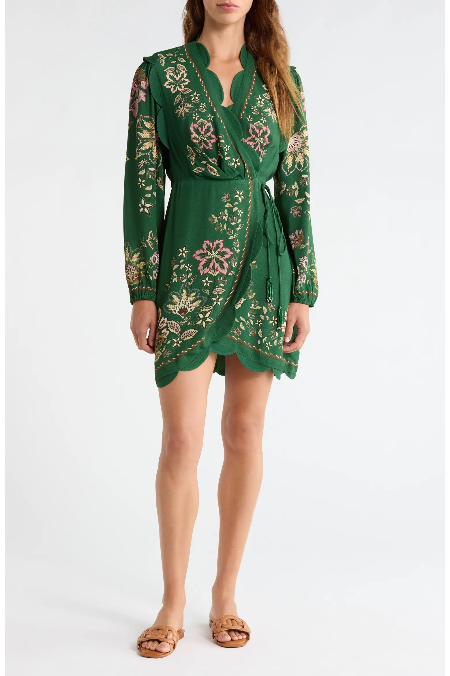 Garden Delight Long Sleeve Wrap Dress (Women) | Nordstrom | Nordstrom