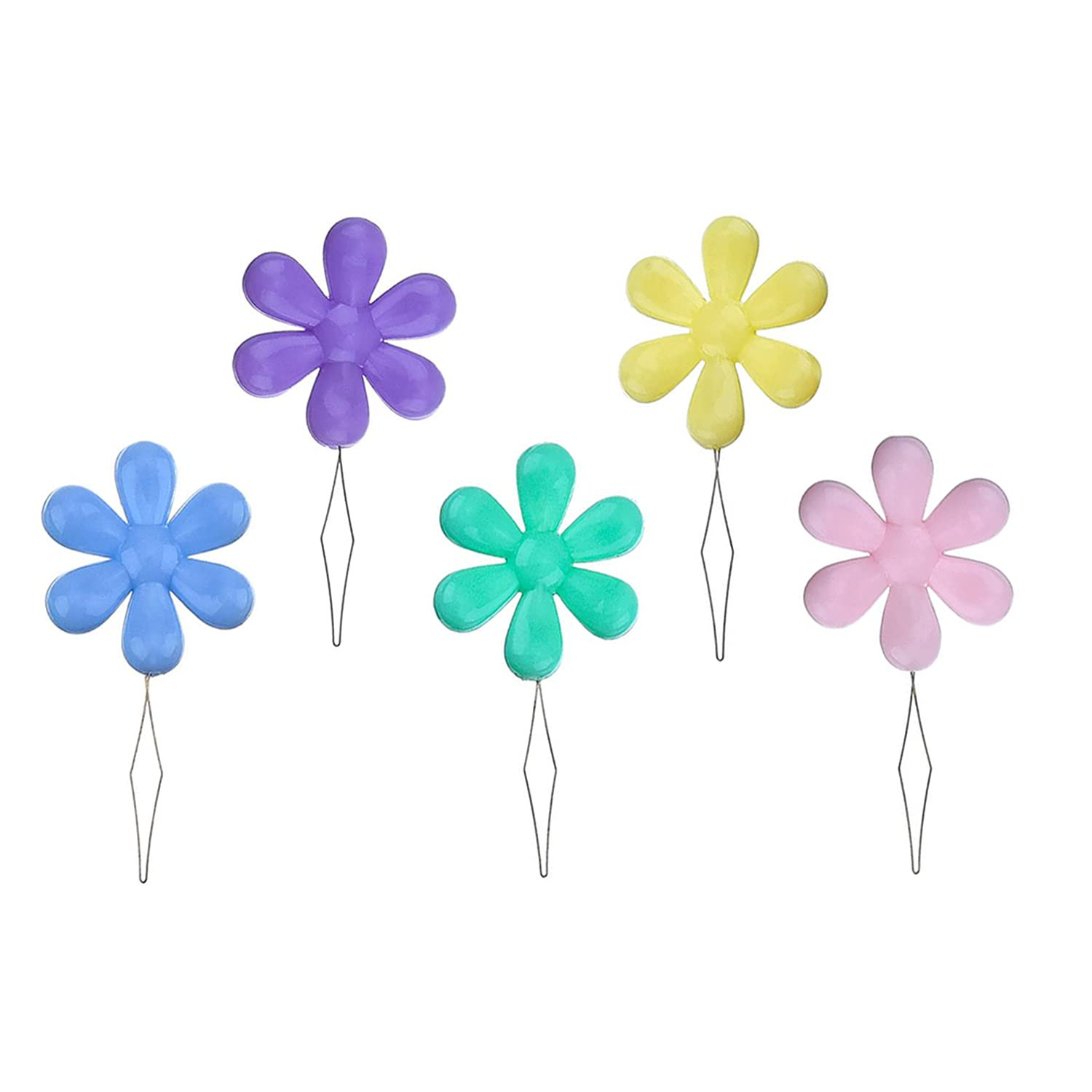 BEADNOVA Embroidery Needle Threader Tool 5pcs Plastic Flower Head Sewing Machine Needle Threader ... | Amazon (US)
