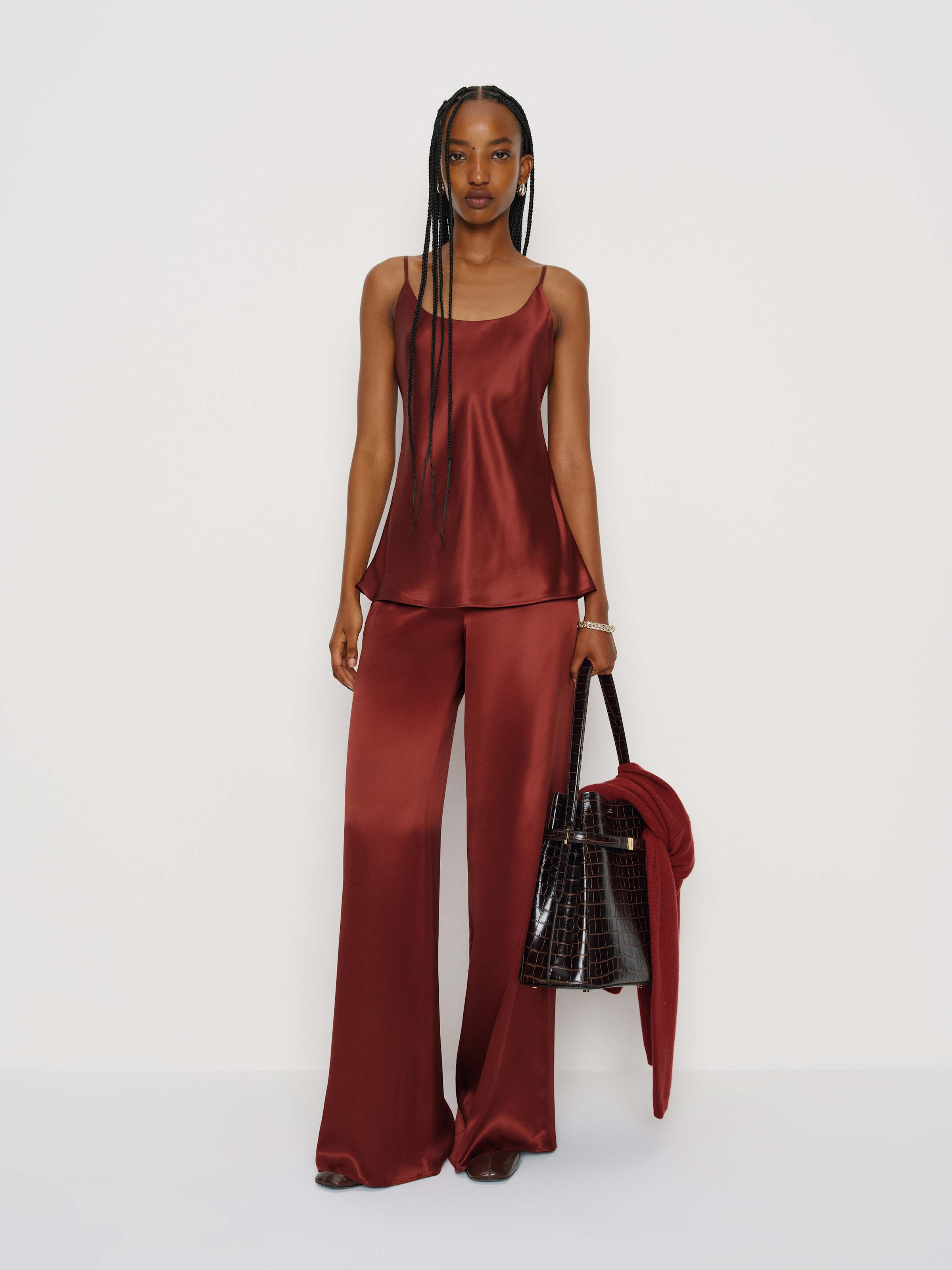 Celine Low Rise Silk Wide Leg Pant | Reformation (Global)