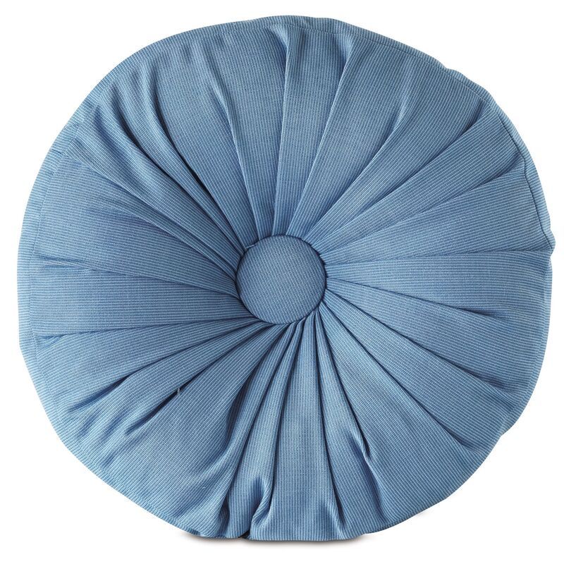Libby Outdoor Tambourine Pillow, Blue | One Kings Lane