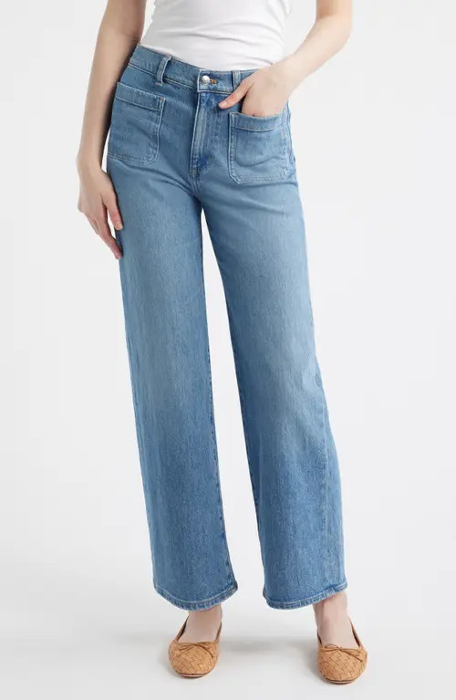 Madewell Emmy Wide-Leg Jeans in Driftwater Wash at Nordstrom, Size 29 | Nordstrom