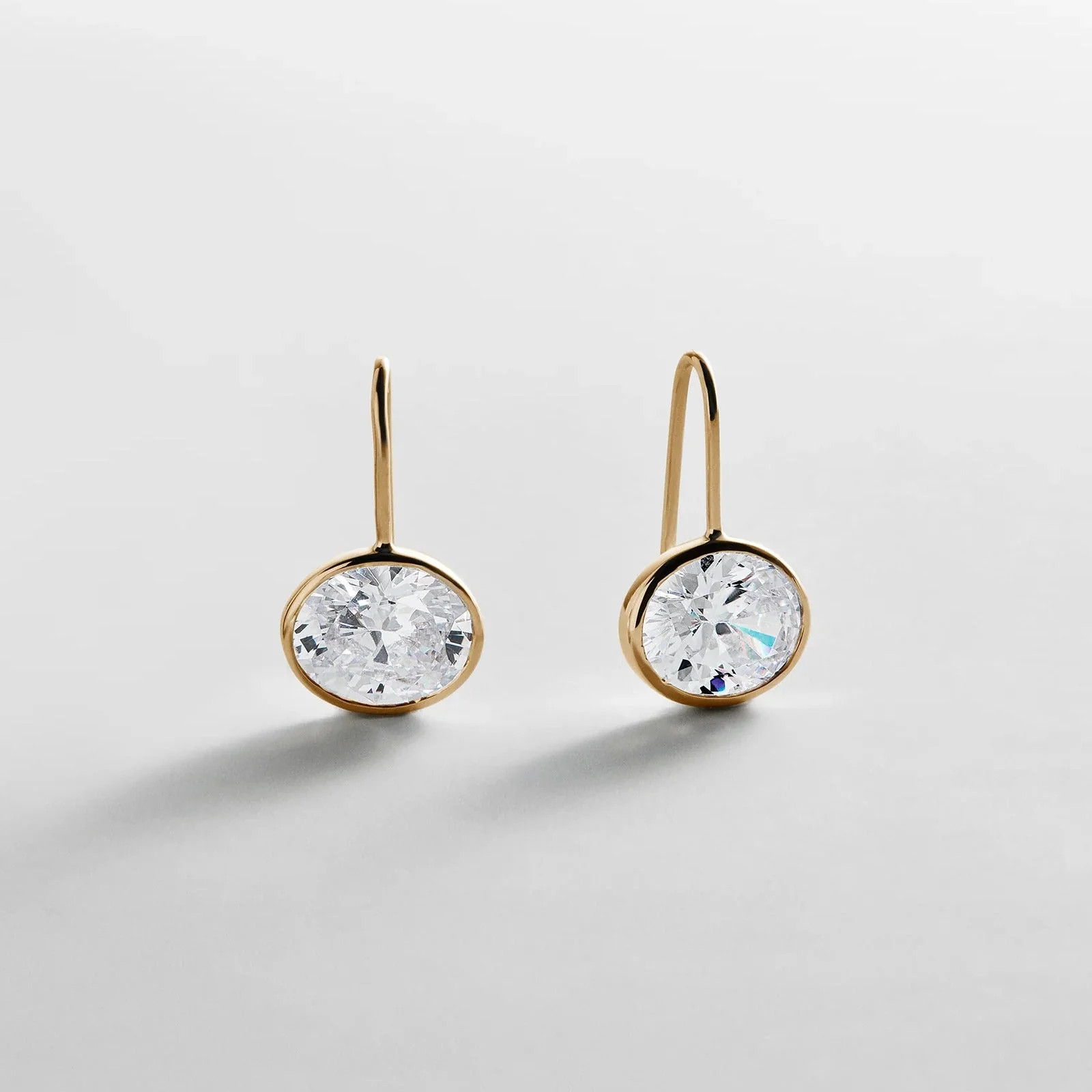 Fallon 14K Gold Bezel Earrings - Gold | Shop.app