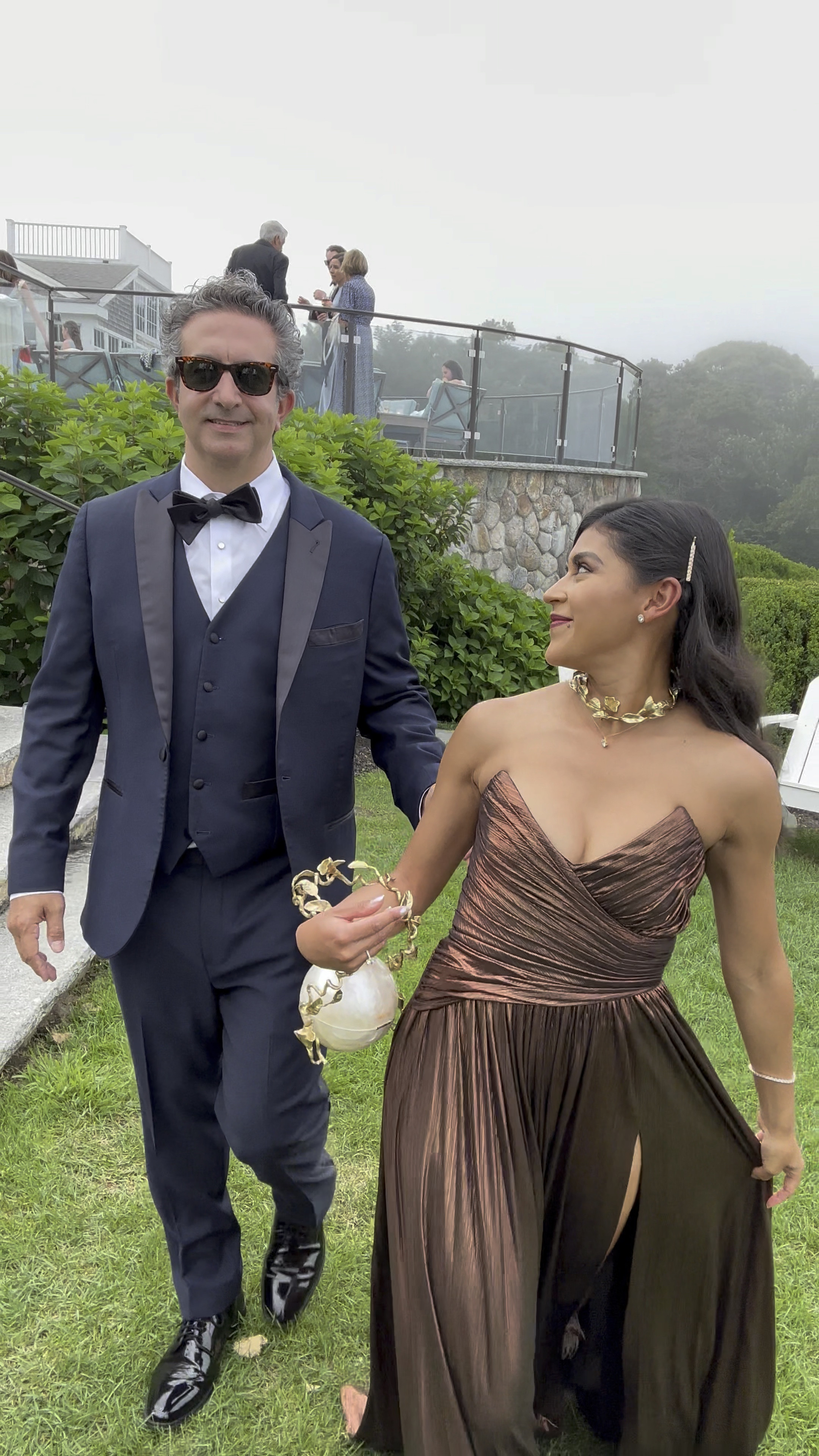 Black tie wedding guest attire! This look is one for the books. Dress is very fitted through the bodice but otherwise true to size. STUN with this pearl clutch and matching choker. #weddingguest #dress #blacktie #formalgown #cultgaia 

#LTKstyletip #LTKSeasonal