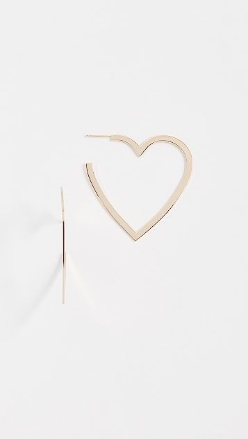 Larissa Medium Heart Hoop Earrings | Shopbop