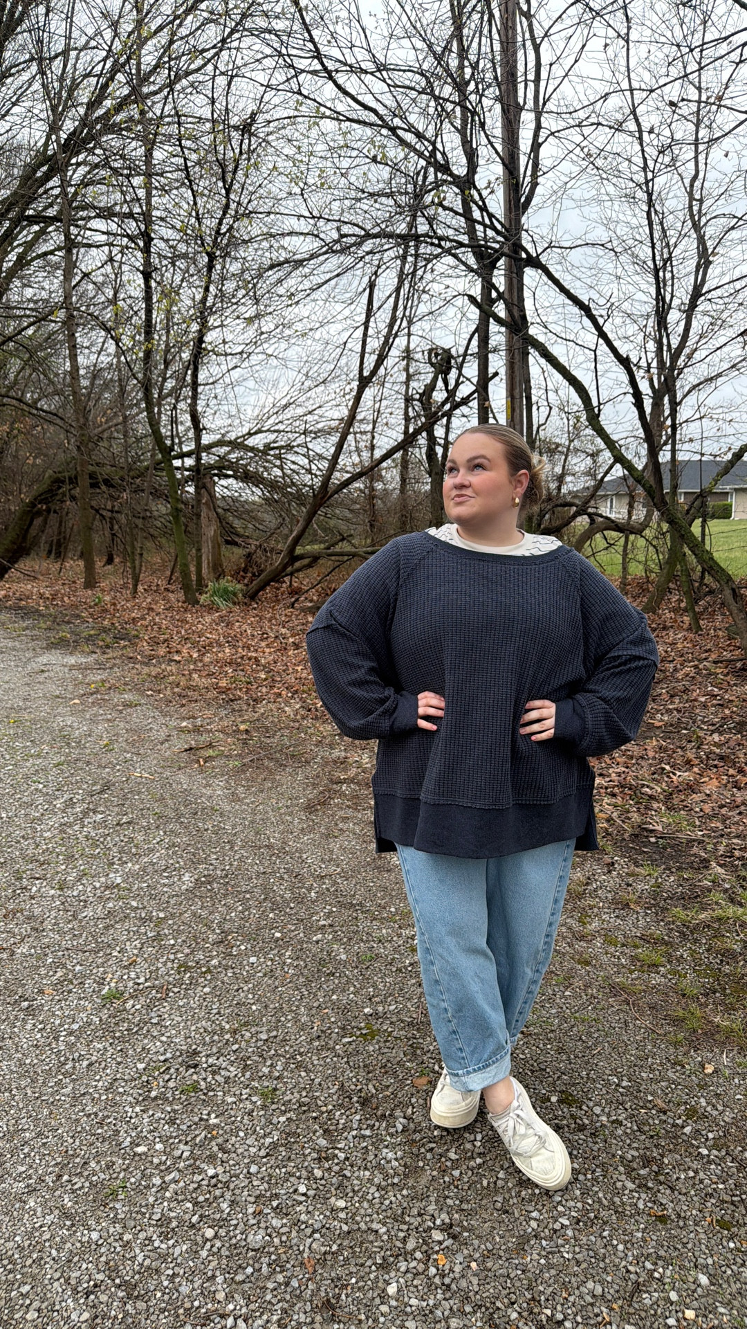 Some days I just need a super oversized top to wear and a rainy overcast day is the perfect day for these vibes ✨ 

Layering textures + patterns is such a great way to spice up a simple outfit! 

#LTKMidsize #LTKootd