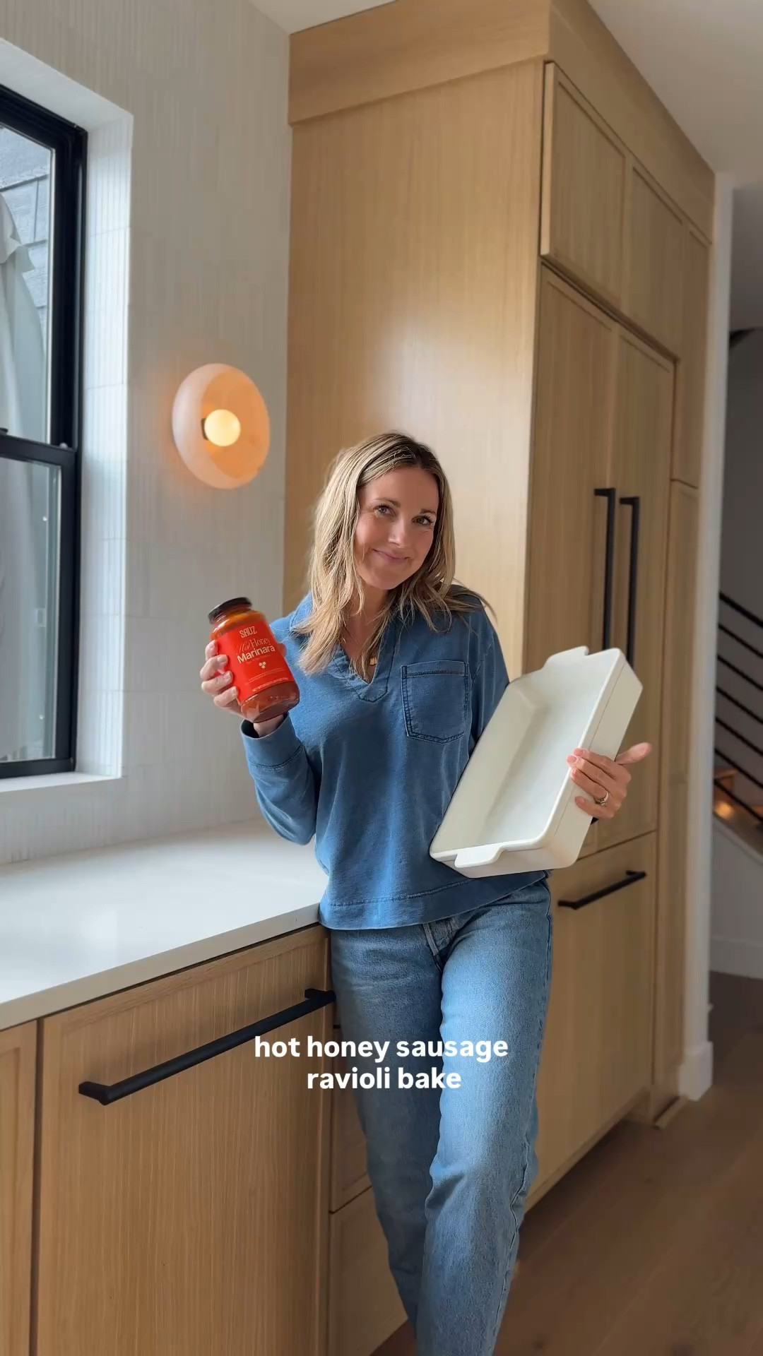 Dinners meant to prepare in minutes- toss all ingredients together and bake! 
- I did pre-cook 1 pound of Italian sausage, but you could also skip it! 

 Toss together: 
 •2 cups fresh baby spinach leaves
• 24 ounces your favorite spaghetti sauce (I used hot honey by Sauz)
• 1/2 cup water
• 1 teaspoon dried oregano
• 1 teaspoon dried thyme
• 1/2 teaspoon garlic powder
• 1 cup shredded Parmesan cheese
•1/4 cup heavy cream
• 20 ounce package refrigerated cheese ravioli, uncooked
• top with sliced 8 ounce fresh mozzarella
cheese
• 4 ounce shredded whole
milk mozzarella cheese
• top fresh cracked pepper

Cover in tin foil and bake for 30 min at 350- remove foil and bake for 5 min at 500.