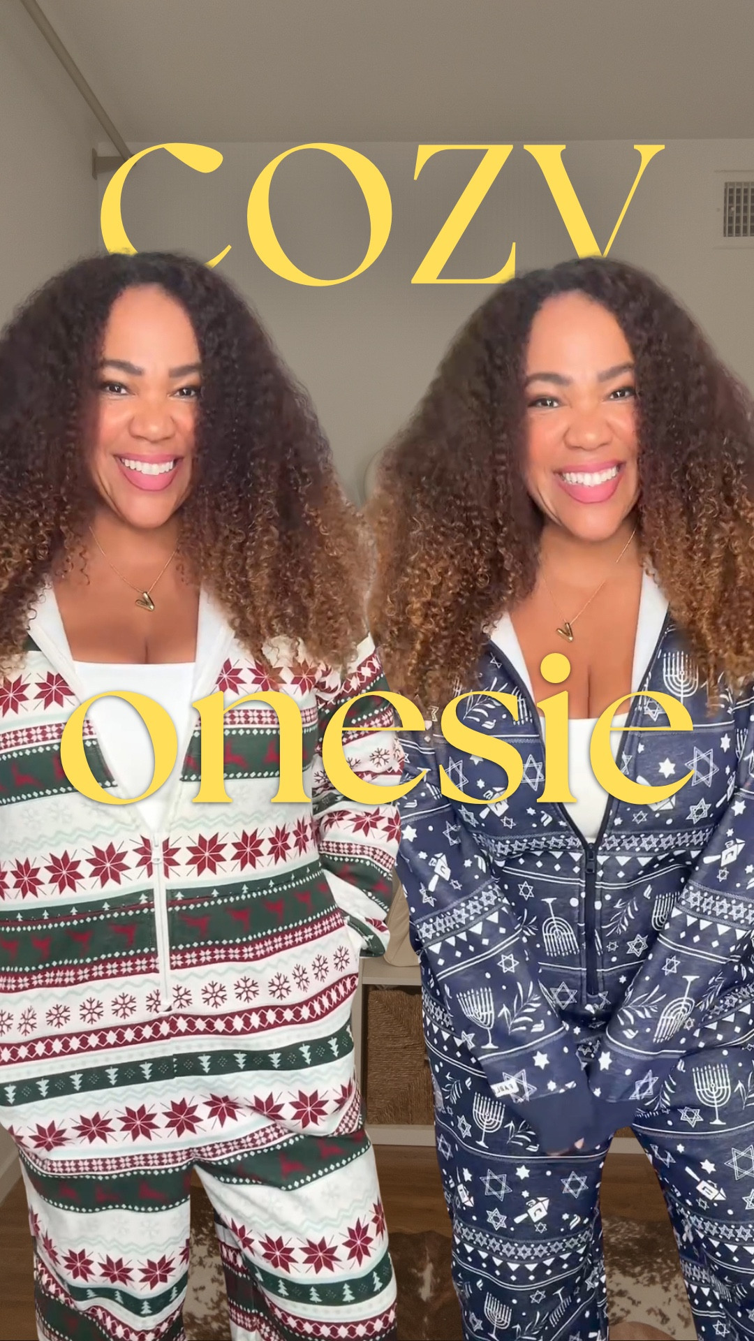 Cozyyyy season is here ✨ 🎄#fableticspartner These hooded onesies are oh so soft and too cute! They are size inclusive- I am wearing an xl. #CozyInFabletics 

 http://fabletics.com/moveinFabletics


#LTKHoliday #LTKMidsize #LTKOver40