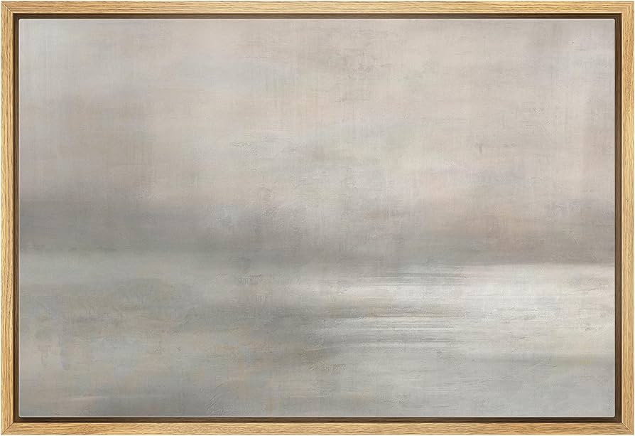 SIGNLEADER Framed Canvas Print Wall Art Pastel Watercolor Gray Sky Landscape Abstract Shapes Illu... | Amazon (US)