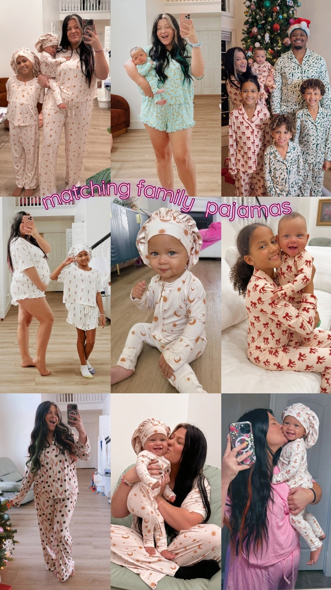 cute, comfy bamboo pajamas for the whole family! with matching bonnets 😍🩷 

#LTKBaby #LTKFamily #LTKFindsUnder100