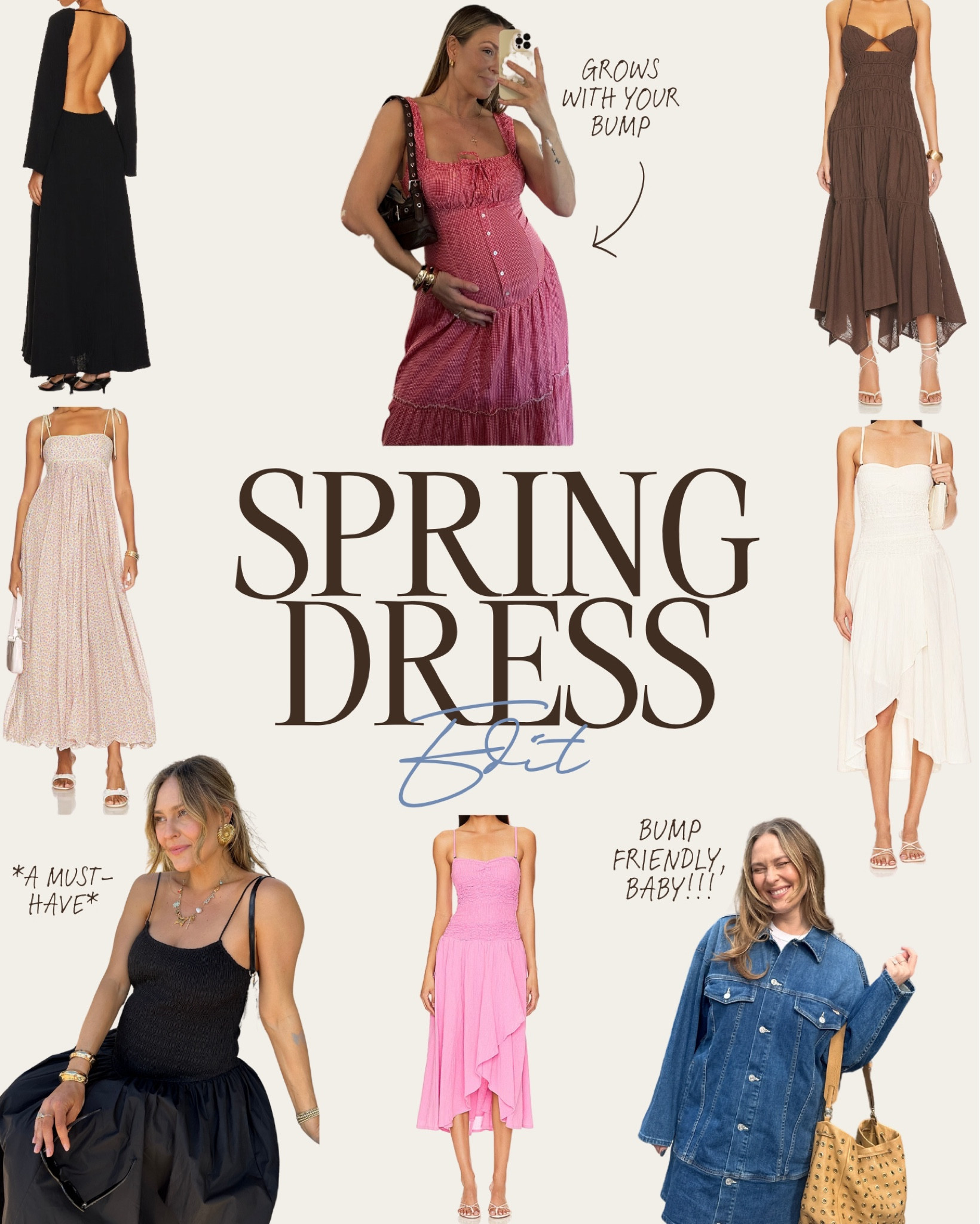 obsessed with these spring dresses! they have been my go-to throughout pregnancy to dress up or down 🤍🌸

#LTKbump #LTKSeasonal #LTKstyletip