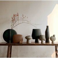 Small Ceramic Vase Black, Gray, Brown | Zen Decor, Vase, Minimalist Ceramic | Etsy (US)