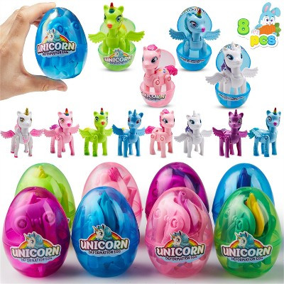 Joyfy 8 Packs Prefilled Easter Egg with Unicorn Deformation Toys for Kids Toddlers Easter Egg Hunt, Basket Stuffers, Party Favor, Classroom Rewards | Target