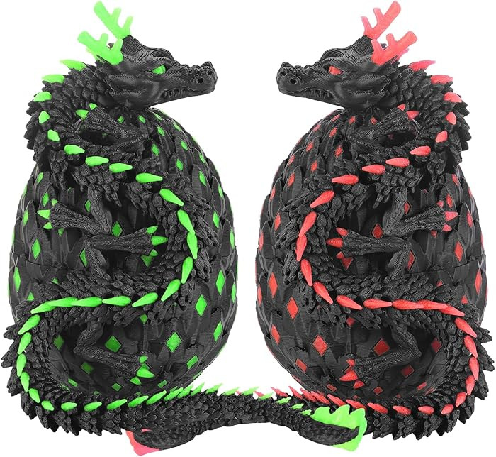 OKYUK 12-inch 3D Printed Dragon Eggs, Glow in The Dark Fidget Toys for Kids & Adults, for Home Of... | Amazon (US)