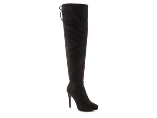 Women's Journee Collection Magic Wide Calf Over The Knee Boot -Black | DSW