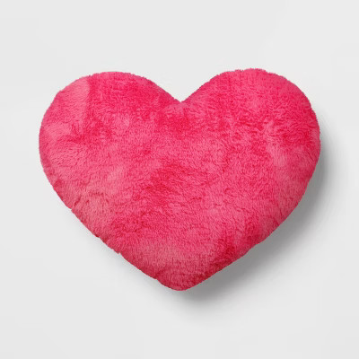 Plush Shaped Hearts Throw Pillow Pink - Room Essentials™ | Target