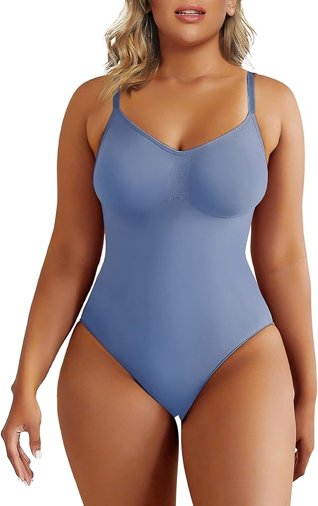 SHAPERX Women's Shapewear Bodysuit Tummy Control Body Shaper Seamless Sculpting Snatched Waist Bo... | Amazon (US)