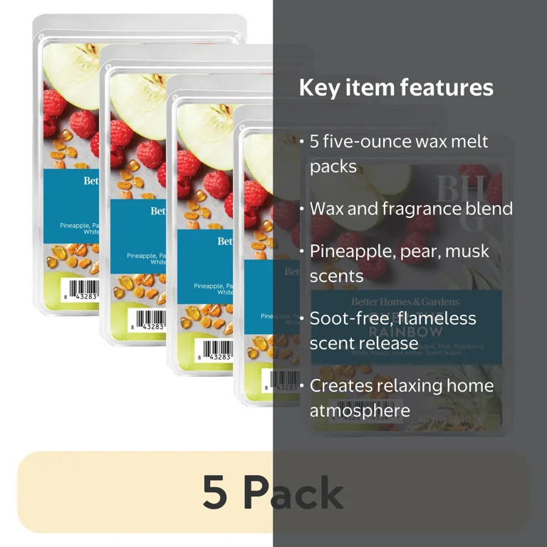 (5 pack) Over The Rainbow Scented Wax Melts, Better Homes & Gardens, 5 oz (Value Size) | Walmart (US)