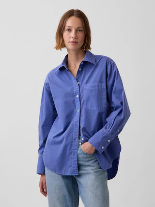Organic Cotton Poplin Big Shirt | Gap (CA)