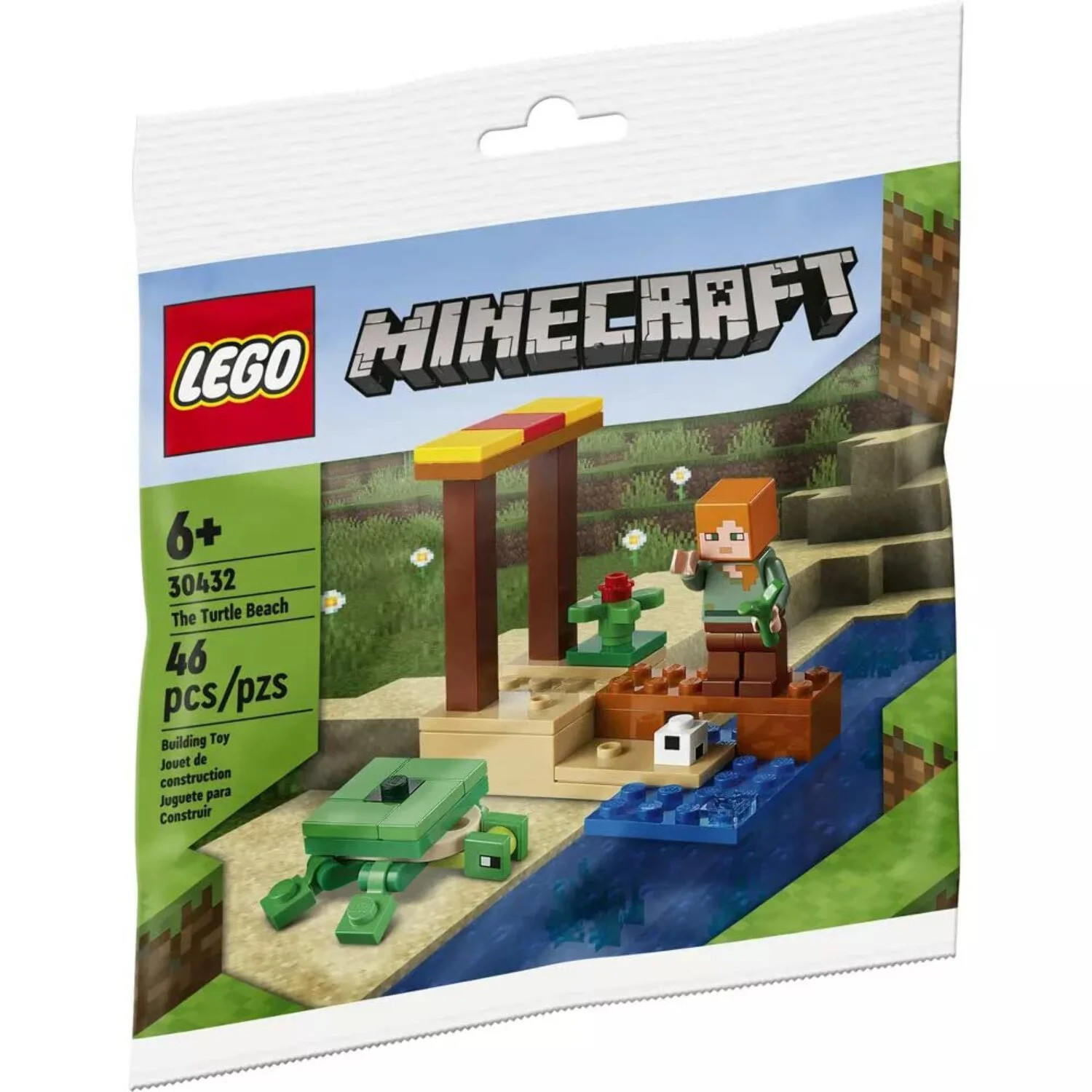 The Turtle Beach - LEGO Minecraft Polybag Set (30432) | Walmart (US)