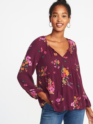 Floral-Print Boho Swing Blouse for Women | Old Navy US