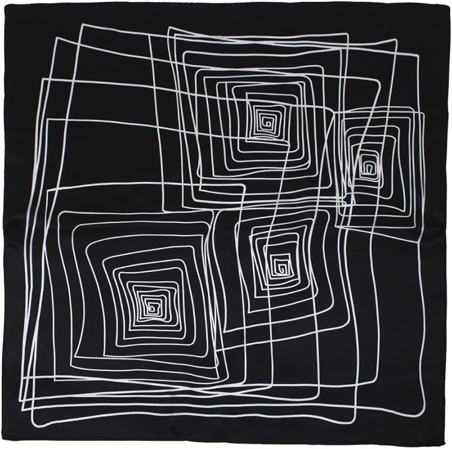 Dahlia Women's 100% Luxury Charmeuse Silk Scarf Square Neckerchief | Amazon (US)