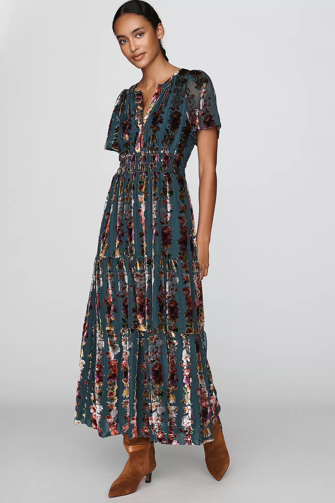 Somerset Velvet Maxi Dress | Anthropologie (US)