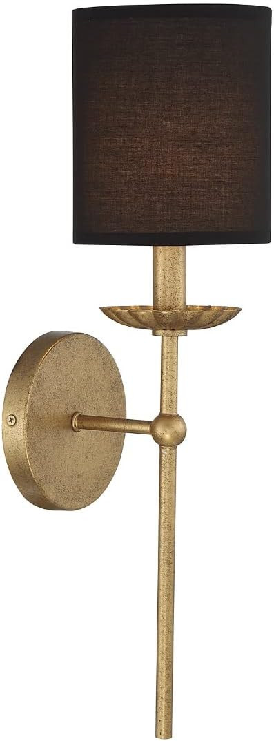 Francis Millar FR90079TG Vintage 1-Light Wall Sconce, True Gold (5" W x 18.5" H) | Amazon (US)