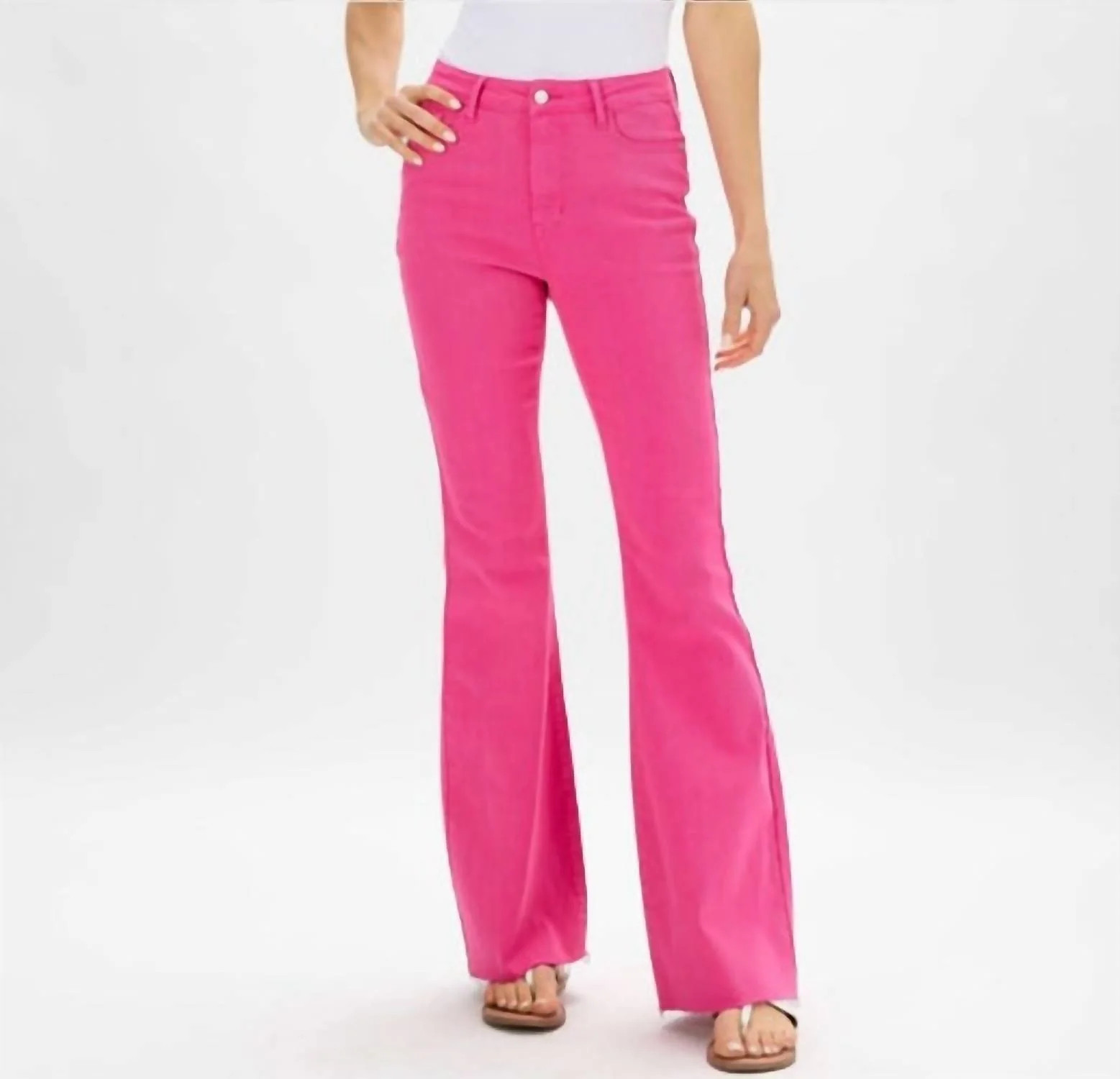 Flare Jeans In Pink | Shop Simon