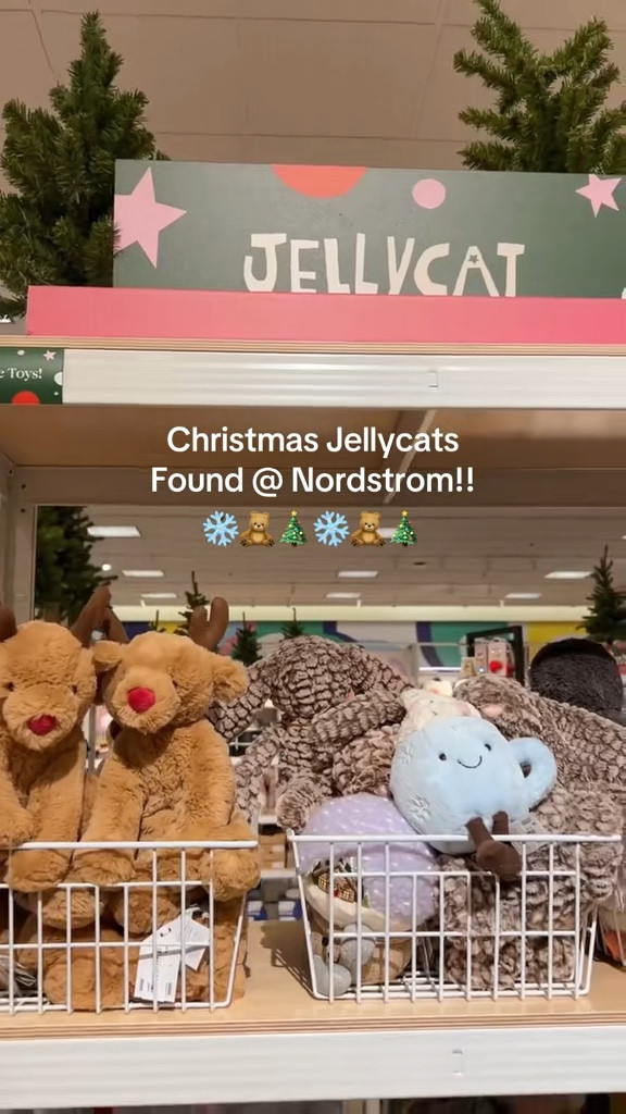 Christmas Jellycats are here! New 2025 Holiday Jellycat Nordstrom Finds 🧸💫 Stock up before these sell out! A perfect stocking stuffer or gift add-on! #jellycat 
#jellycats #christmasjellycats 

#LTKGiftGuide #LTKHoliday #LTKFindsUnder50