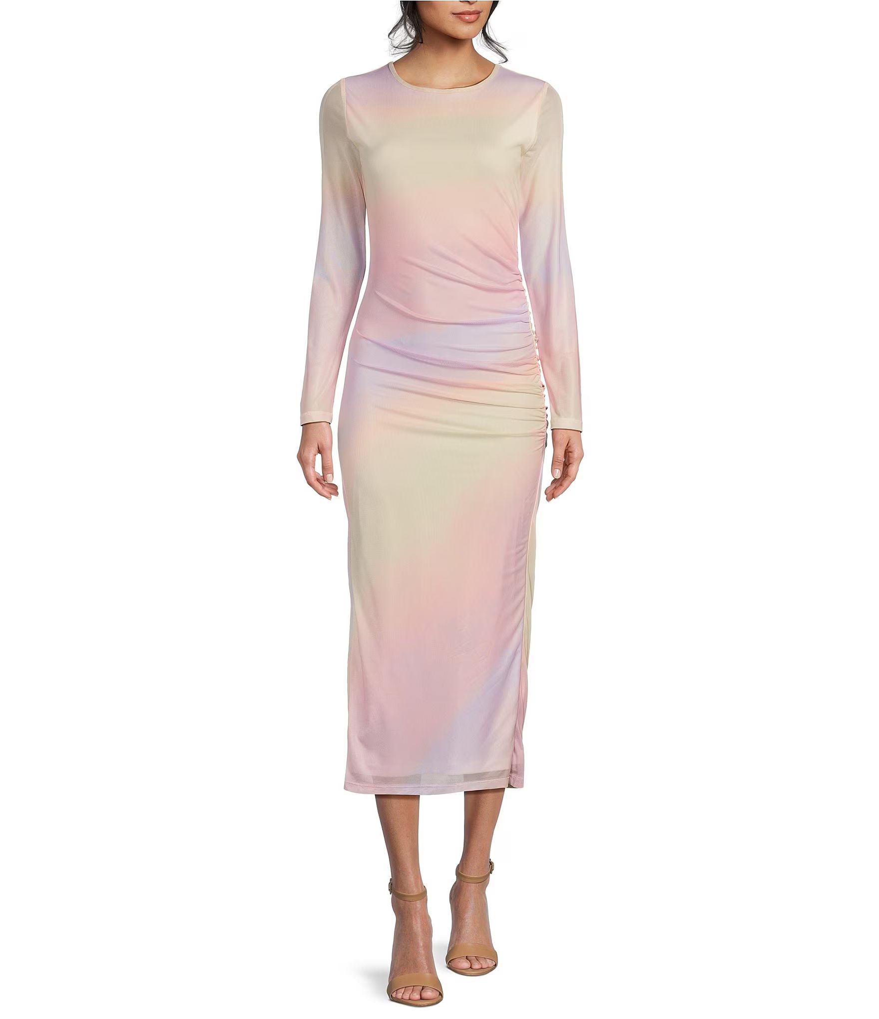 GBLong Sleeve Ombre Mesh Midi DressPermanently ReducedOrig. $54.00Now $32.40Rated 5 out of 5 star... | Dillard's