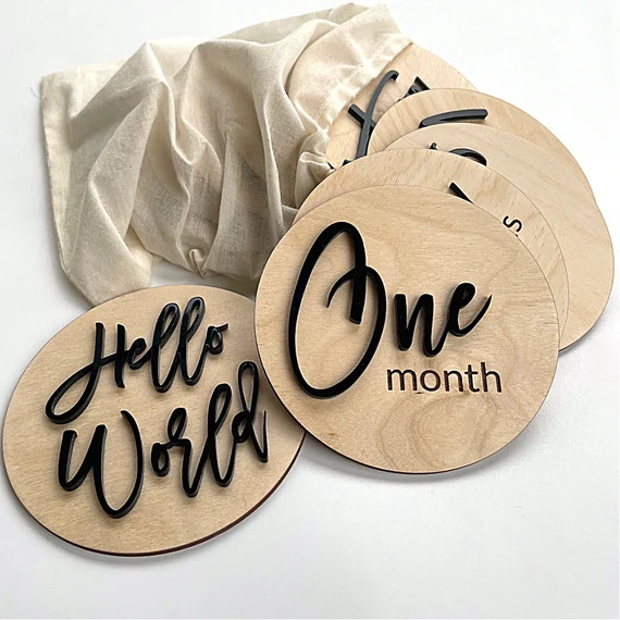 Baby Milestone Cards, Monthly Baby Photos, Baby Boy Gift | Etsy (CAD)