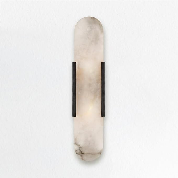 Alabaster Elongated Sconce, Melange Elongated Sconce, 4.25 w x 3.5 d x 20 h (Matte Black) | Amazon (US)